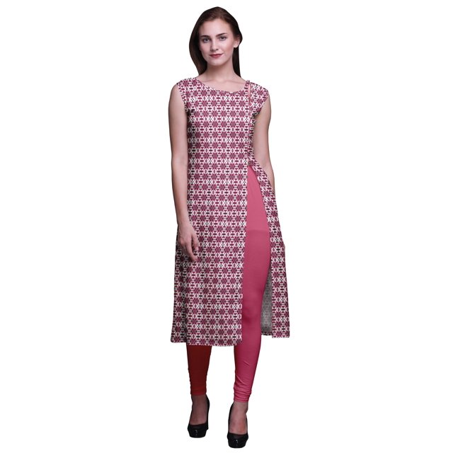 Bimba Kurta Imprimée Tenue d'Été Kurti pour Dames Tunique Droite Hauts Femmes