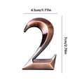 thumbnail image 3 of Vaidha Black Modern House Numbers Mailbox Numbers 0-9 Self-Adhesive Street Door Home Address Metal Numbers For Outside Or Inside Signs Easy Install, 3 of 3