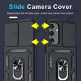thumbnail image 3 of KOMI Compatible with Samsung Galaxy A16 5G Case Built in Slide Camera Lens Cover+Screen Protector+Finger Ring Holder Kickstand,Heavy Duty Shockproof Full Body Phone Cover,2025 Black, 3 of 5
