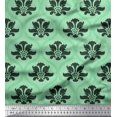 thumbnail image 1 of Soimoi Georgette Viscose Fabric Ogee Damask Print Sewing Fabric Yard 42 Inch Wide, 1 of 5