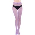 thumbnail image 1 of Penkiiy Bas Résille pour Femmes Chaussettes de Mode pour Femmes Couleur Chaussettes Perforées à la Mode Chaussettes en Filet de Pêche Super Élastiques Chaussettes à Bout Fermé en Maille Collants Violets, 1 of 2