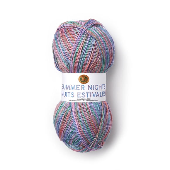 Lion Brand Yarn 511-310 Summer Nights Bonus Bundle Wildflowers Metallic Yarn