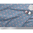 thumbnail image 2 of Soimoi Blue polyester Crepe Fabric Flamingo Bird Print Fabric by Yard 42 Inch Wide, 2 of 3