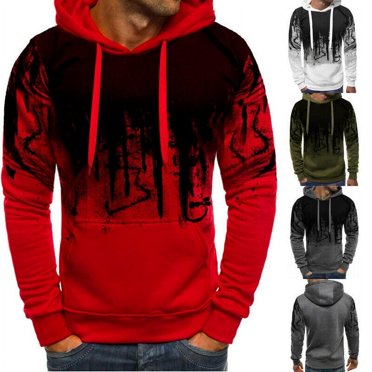 Mens Long Sleeve Warm Hoodie Sweatshirt