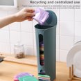 thumbnail image 4 of Kitchen Wall-Mounted Plastic Bag Storage Holder Garbage Pouch Saver Box; Wall-Mounted Garbage Bag Organizer Dispenser, Dark Blue, 4 of 8