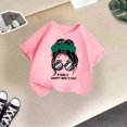 thumbnail image 5 of Hauts de Danse pour Enfants Filles T-Shirt Manches Longues Enfants Filles Mignon Graphique Imprimé Col Rond Manches Courtes Tee Été Décontracté T-Shirt Hauts, 5 of 5