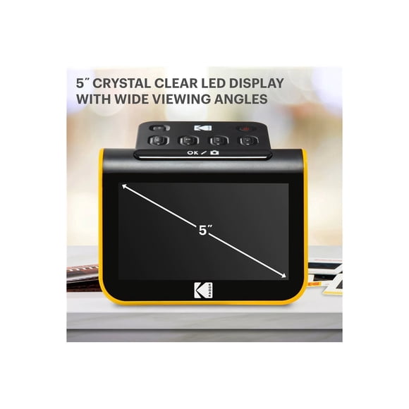 KODAK Slide N SCAN Film and Slide Scanner with Large 5†LCD Screen, Convert Color & B&W Negatives & Slides 35mm, 126, 110 Film Negatives & Slides to High Resolution 22MP JPEG Digital Photos