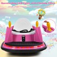 thumbnail image 4 of Gymax Voiture Tamponneuse 6 V pour Enfants, Jouet de Course à Rotation 360° avec Télécommande, Rose, 4 of 10