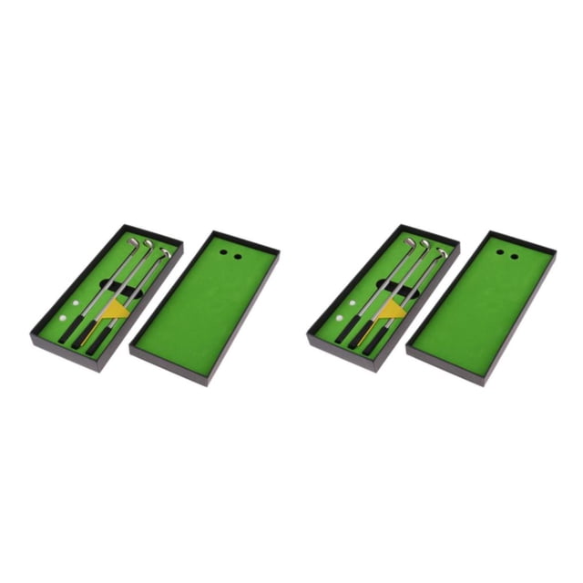 Ruiboury Stylish for Golf Pen Set Desktop Game with Putting Green and Flag Ballpoint Pens Yellow 2Set