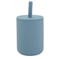 thumbnail image 2 of Baby Silicone Cup, 210ml Baby Silicone Cup Reusable Splashproof Leakproof Non Slip Handle Toddler Silicone Training Cup With Straw, 2 of 8