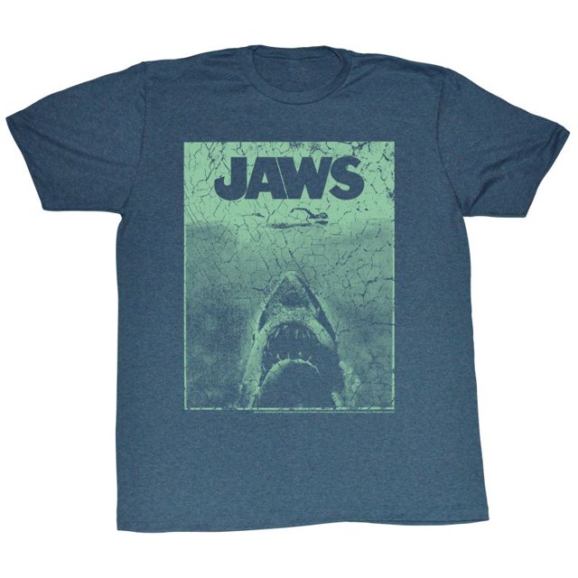 Jaws Vert Jaws Bleu Marine Chiné T-Shirt pour Adulte 5TG