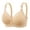 Beige, variant on LOVZFMLL Bras for Women Women's Non Steel Ring Style Printed Gathered Middle Button Breathable Underwear Daily Bra Red 2XL