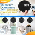 thumbnail image 2 of KEEPOW 6.7 Inch Compost Bin Filter Replacement for Kitchen Compost Bin Countertop, 10-Pack Charcoal Filters for Compost Bucket, Activated Carbon Filter for Compost Pail Counter Refill Sets, 10001F, 2 of 8