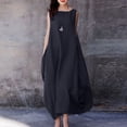 thumbnail image 2 of Pompotops Robe Longue Sans Manches Douce et Confortable pour Femmes Été en Solde, 2 of 6