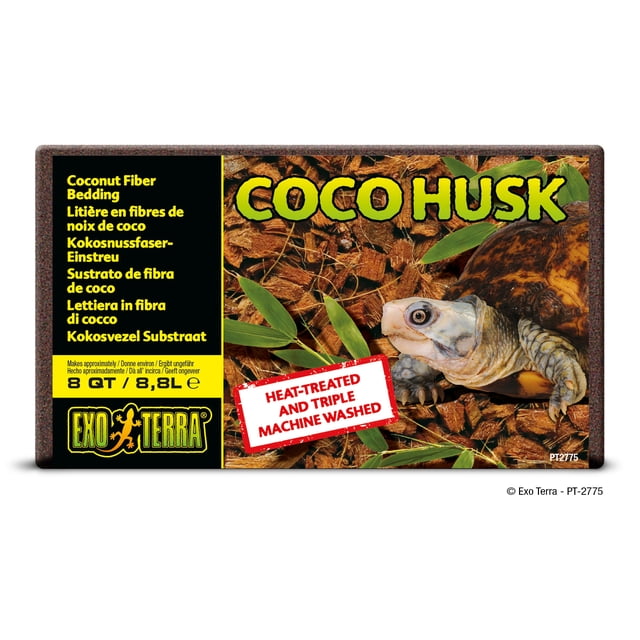 Exo Terra Substrat de noix de coco naturelle pour terrarium de reptiles, brun, 8 Qt (8,8 L)