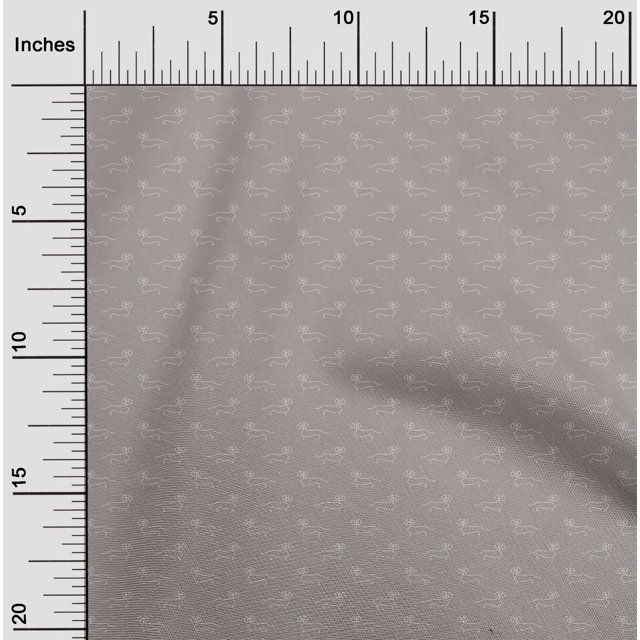 oneOone Georgette Viscose Fabric Dachshund Dog Printed Craft Fabric BTY 42 Inch Wide