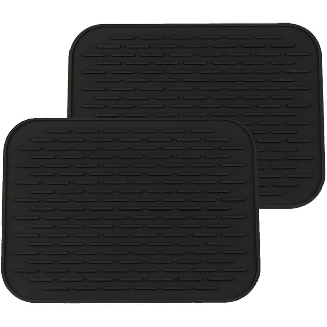 DAMAIE 2pcs Silicone Dish Drying Mat Mat Heat & Resistant Mat Easy Clean Dishwasher Safe Eco-Friendly