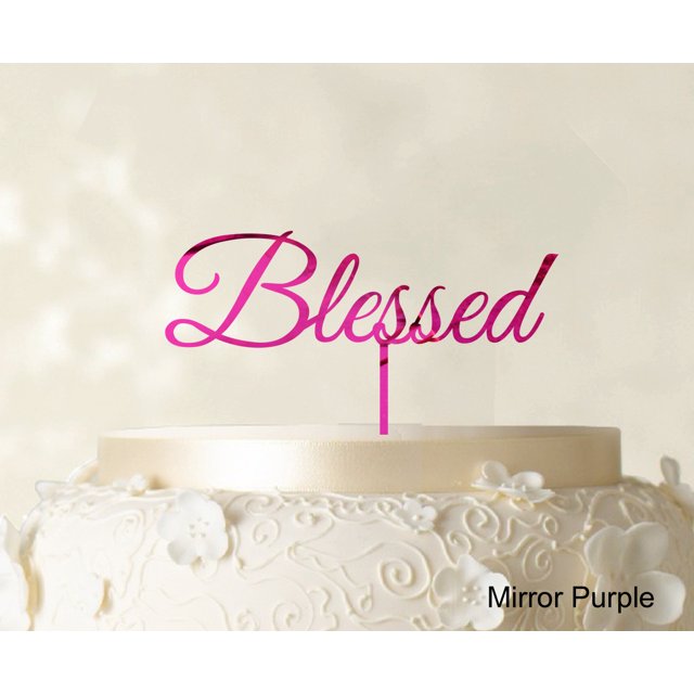 Monogram Cake Topper Personalized Mirror Cake Topper Color Option Available 5-7 Inches Wide