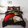 thumbnail image 1 of Erosebridal Oriental Exotic Fans Bedding Todder Comforter Set, Japanese Style Down Comforter, Reversible 2 Pieces, 1 of 8