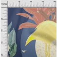 thumbnail image 2 of oneOone Rayon Royal Blue Fabric Tropical Abstract With Flamingo Craft Projects Decor Fabric Printed By The Yard 56 Inch Wide, 2 of 4