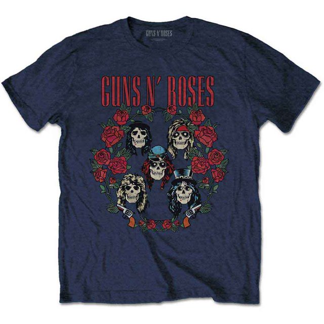 Guns N Roses Unisex T-Shirt Skulls Wreath