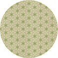 thumbnail image 1 of Ahgly Company Tapis Rond Lavable en Machine Intérieur Transitionnel Kaki Or, 6 Pieds Rond, 1 of 7