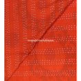 thumbnail image 5 of ColorFull House Indian Kantha Quilt, Orange Floral Pattern, Traditional Indian Textile Size ( King 108" x 108" ), 5 of 5