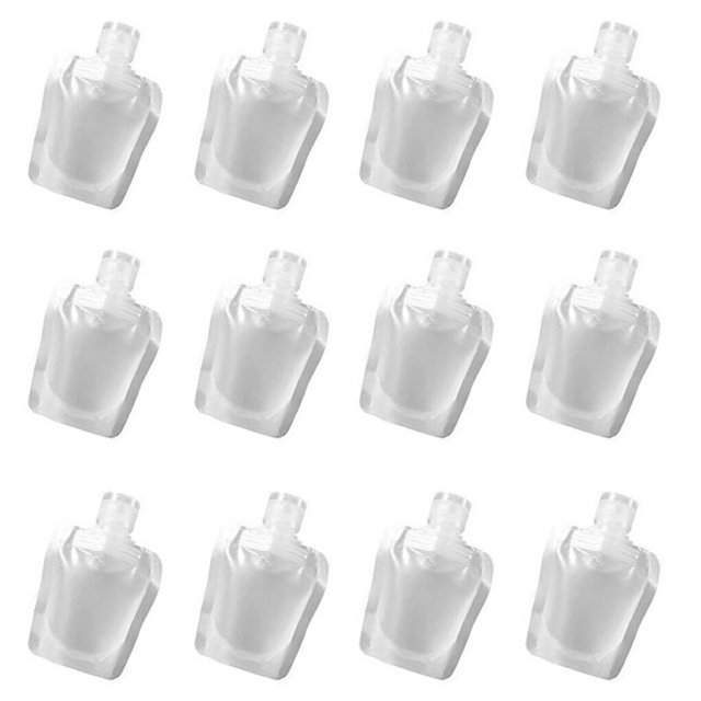 12 Pieces Packaging Bags Refillable Reusable Leakproof Small Empty Packaging Bags Stand-up Pouch 30/50/100ml Sub-packaging Bag Hand Cosmetic Type2