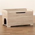 thumbnail image 4 of Baxton Studio Mariam Oak Finished Wood Cat Litter Box Cover House, 4 of 14