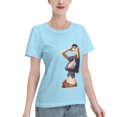 thumbnail image 2 of T-Shirt Basique à Manches Courtes pour Femme une Pièce Robin, 2 of 6