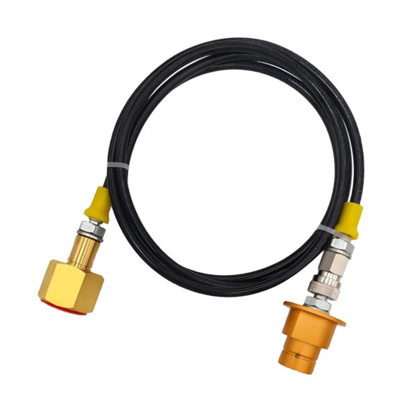 veasfak Adaptateur CO2 Tuyau de Recharge de Cylindre CO2 en Alliage d'Aluminium pour Machine Or