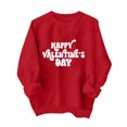 thumbnail image 1 of Penkiiy Chandails en Molleton de la Saint-Valentin Love Heart : Chandails en Molleton de la Saint-Valentin pour Femmes Décontracté Graphique Adorable Pull à Manches Longues TP Rouge, 1 of 7