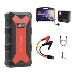 TopLLC Voiture portable START Booster d'urgence Voiture Mobile d'Urgence RV Puissance RV Chargeur de batterie 12V RV Batterie pour 3L Voiture à essence START Puissance de démarrage d'urgence de la banque de puissance