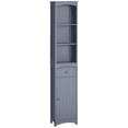 thumbnail image 1 of HOMCOM Bathroom Storage Cabinet, Tall Linen Tower with Shelves and Drawer, 1 of 10