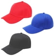 thumbnail image 1 of Jordefano 3 Pack Plain Baseball Cap Hat Adjustable Back (Mix), 1 of 2