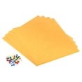 thumbnail image 1 of Unique Bargains Self Adhesive Wall Square Bulletin Felt Board Tile with Push Pin, Yellow 4 Pack, 1 of 5