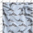 thumbnail image 2 of Soimoi Blue Modal Satin Fabric Mountain Nature Printed Fabric 1 Yard 42 Inch Wide, 2 of 6