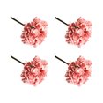 thumbnail image 1 of Wweixi 4pcs Cloth Wedding Artificial Flowers Artificial Artificial Peony Hydrangea Vase Artificial Flower carmine 1Set, 1 of 6