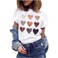 thumbnail image 4 of Leutsin T-shirt Décontracté à Manches Courtes pour Femmes, Col Rond Imprimé, Ample, 4 of 8