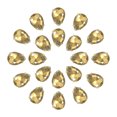 thumbnail image 1 of Unique Bargains 20Pack Teardrop Sew on Rhinestone - 18x13mm Glass Teardrop Crystal Rhinestones in Gold Prong Setting (Coffee), 1 of 7