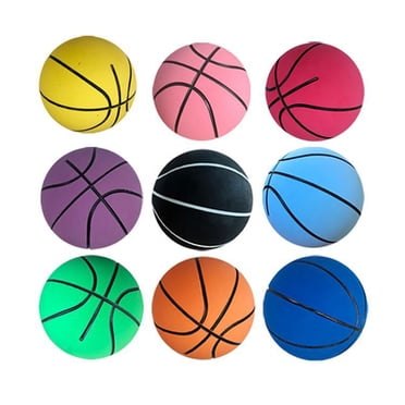 Visland Mini Basketball Toy Wear Resistant Ultra-high Elastic Eco-friendly Non-inflatable Rubber Small Ball Toy for Children