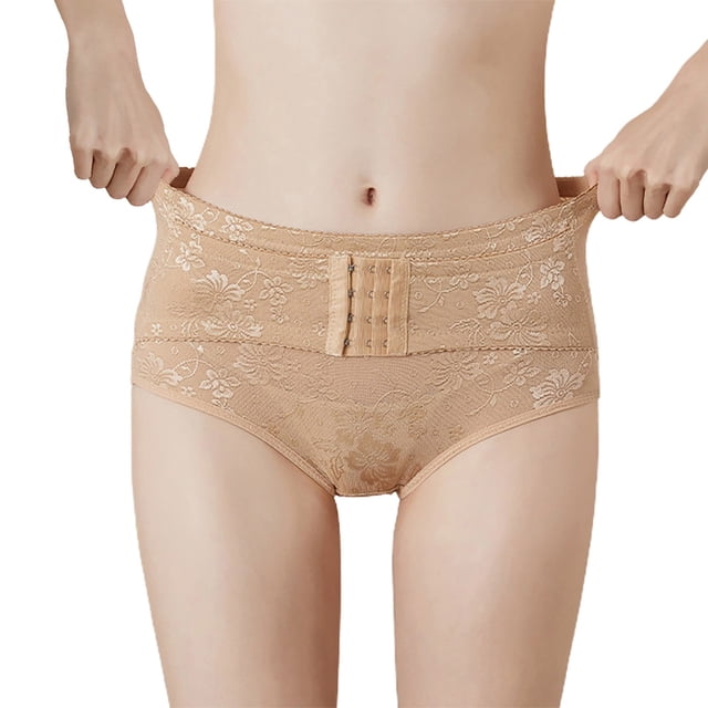 PMVFHDE Mid Waist Abdominal Control Shorts Postpartum Body Shaping Lifting Womens Underwear