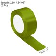 thumbnail image 2 of Unique Bargains 1.5 Inch Wide 24 Yards Satin Ribbon, 2 Pack Double Face Solid Crafts Roll for Party Home DIY Wrapping Decoration, Grass Green, 2 of 6