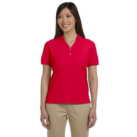 Devon & Jones Ladies' Pima Piqué Short-Sleeve Y-Collar Polo