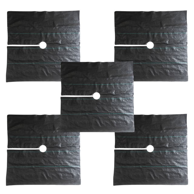 Antqov Non-Woven Tree Mulch Ring Reusable Tree Weed Barrier Mat Fabric Heavy Duty Ground Cloth - Cover Weed Mat