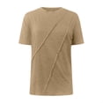 thumbnail image 4 of Timegard Haut Grande Taille pour Femmes Col Rond Épaules Tombantes Manches Courtes Couleur Unie Tee Décontracté Confortable, 4 of 5