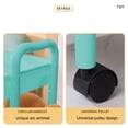 thumbnail image 3 of 4-Layer Kitchen Storage Cart Armrests Casters Plastic Functional Shelf for Bathroom Toiletries Organizer, 3 of 7