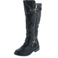 thumbnail image 2 of Forever Mango-21 Women's Side Zip Knee High Flat Riding Boots Black (10), 2 of 4