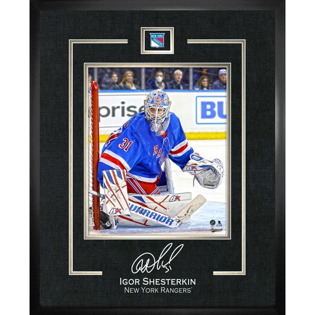 Igor Shesterkin 16x20 Replica Signature Frame Rangers - Officially Licensed NHL Wall Art