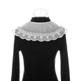 thumbnail image 3 of INSPIRE CHIC Collier Détachable Faux, Mini Cape Col Ras du Cou Faux Dickey pour Blouse Blanc-1(Lacets Blancs), 3 of 5